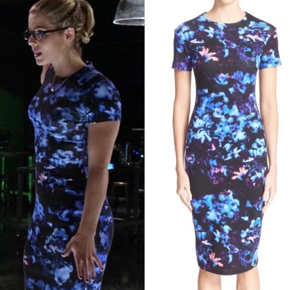 Alexander McQueen black floral knit bodycon dress - Picture 2 of 9